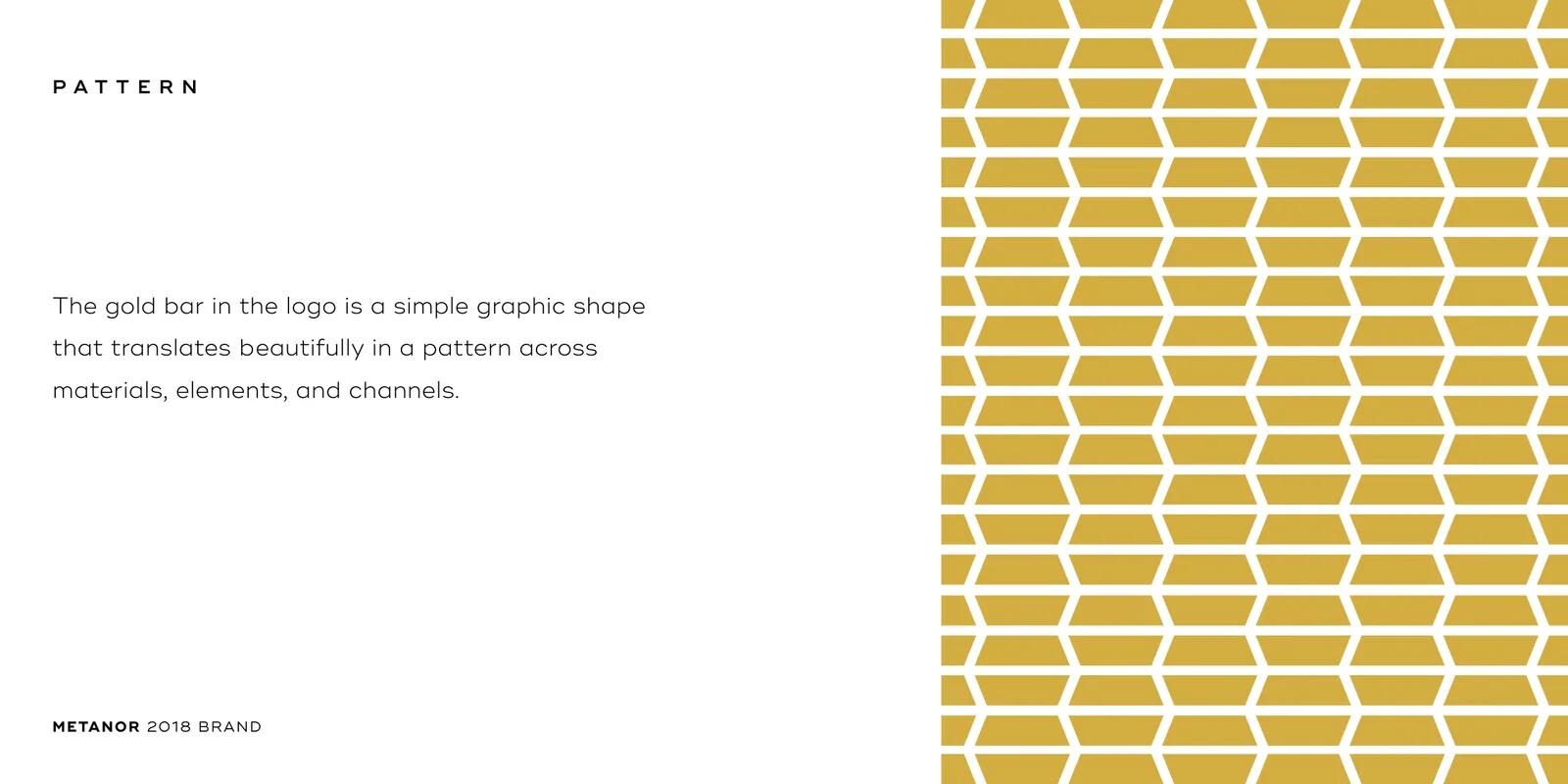 The gold bar from the logo, repeated as a brand pattern